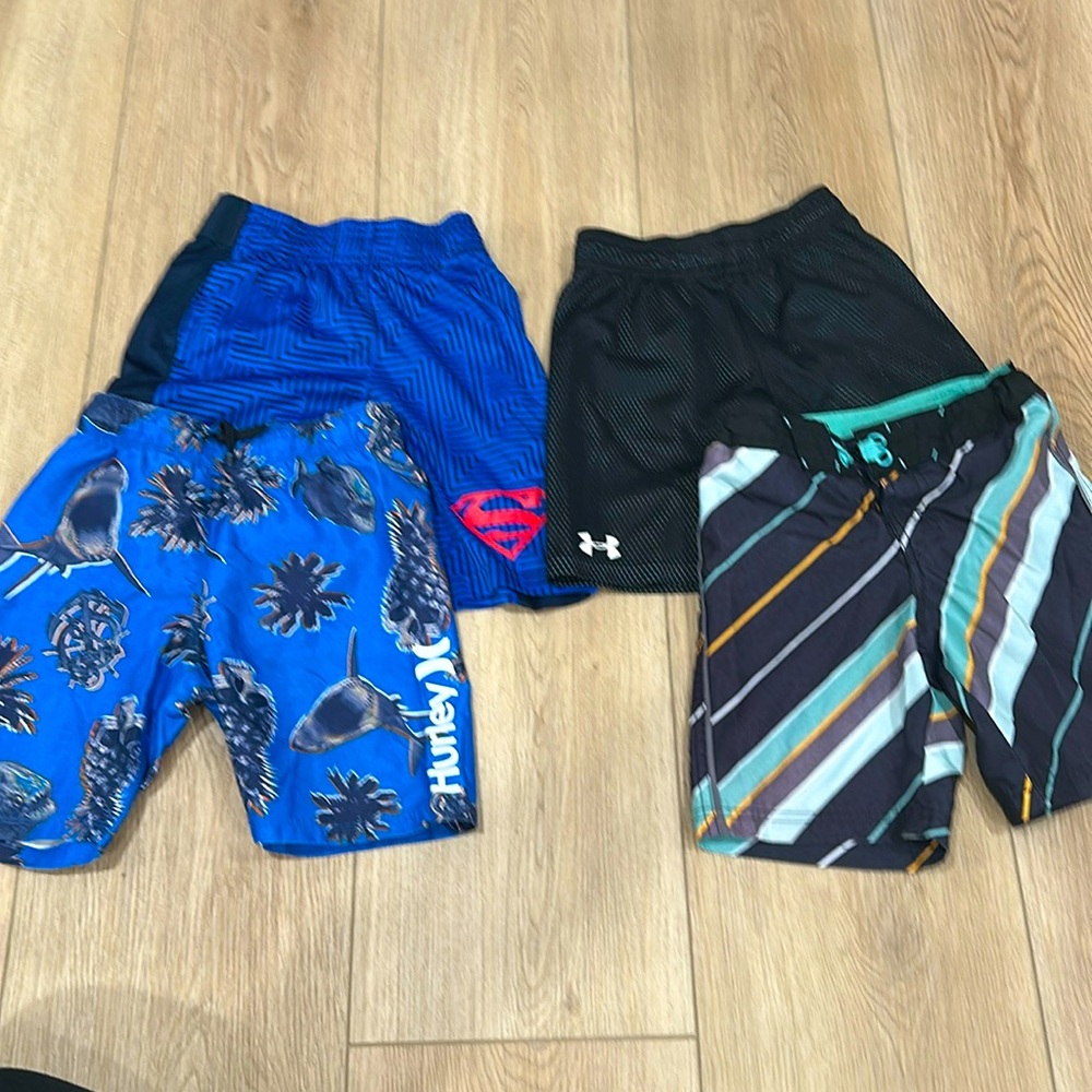LOT of boys shorts. HURLEY, art class, UA, Superman size S 4/5/6